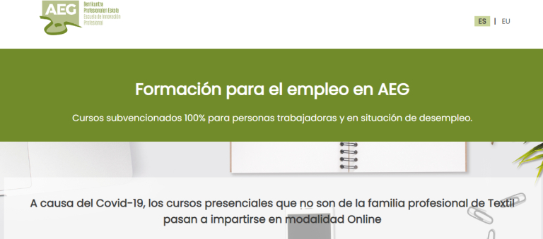 Formación para el empleo. FPE. Donostia San Sebastián. Subvencioandos. Cursos en las familias profesionales de Administración y Gestión, Informática y comunicaciones, Comercio y Marketing, Textil, confección y piel. Hobetuz, lanbide, sepe. 