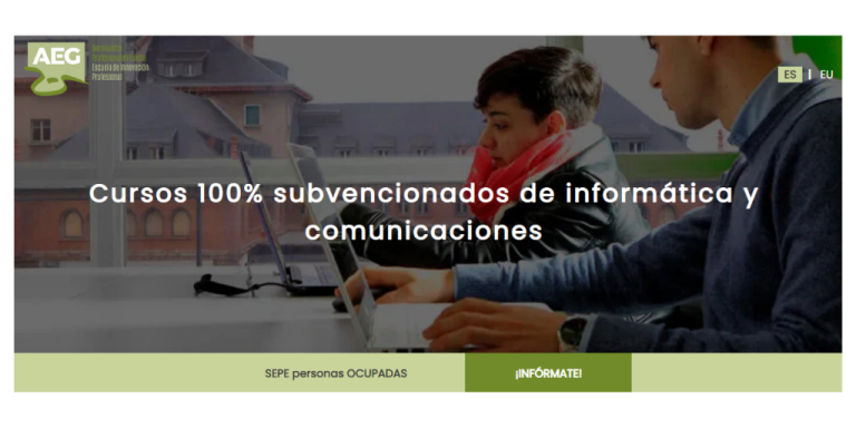 FPE. Formación para el empleo. Informática y Comunicaciones. Big Data. Ciberseguridad, hacking ético. AEG Escuela de Innovación profesional. Online. Donsotia. San Sebastián. SEPE. Cursos 100% Subvencionados.